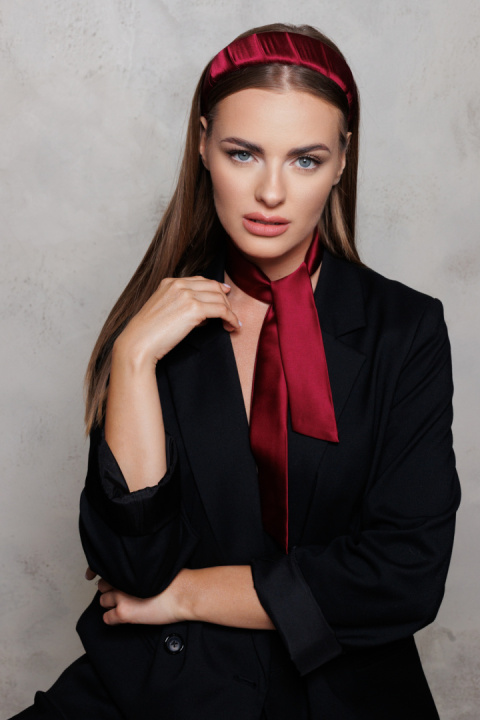 Opaska Bordo Silk Opaska Bordo Silk