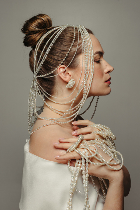 Ozdoba na głowę Pearl Veil Crown Ozdoba na głowę Pearl Veil Crown
