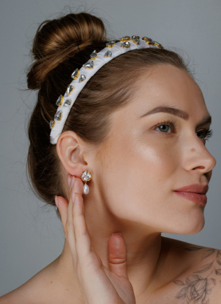 Kolczyki Crystal Pearl Drop